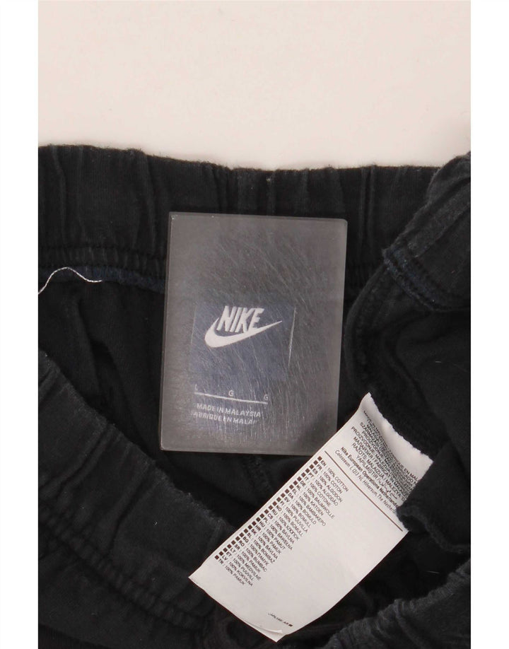 Nike Damen-Sportshorts, groß, aus schwarzer Baumwolle