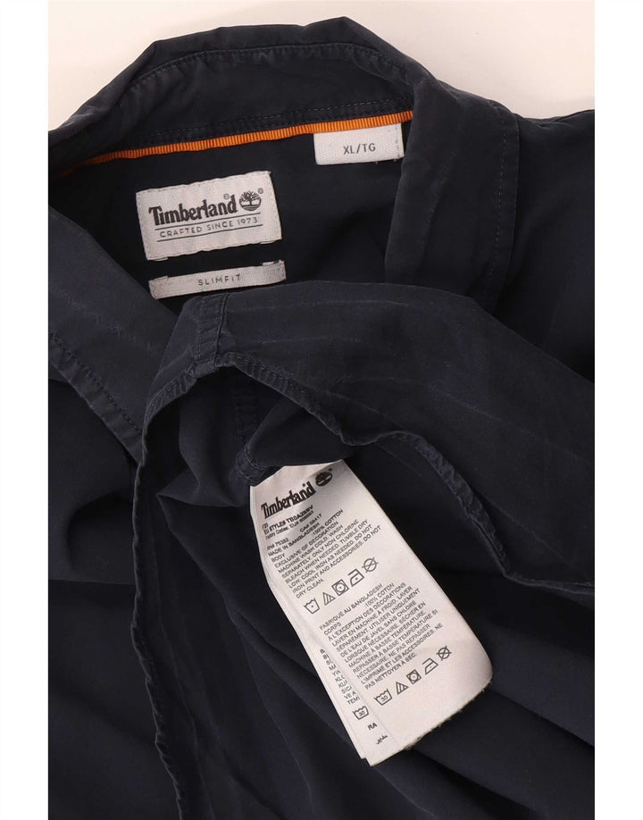 Timberland Herren Slim Fit Hemd XL Marineblau Baumwolle