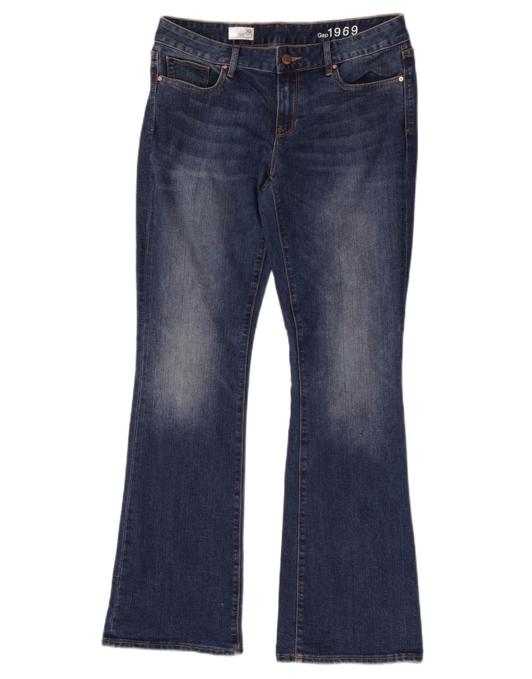 Gap Damen Curvy Bootcut Jeans US 10 Large W30 L33 Blaue Baumwolle