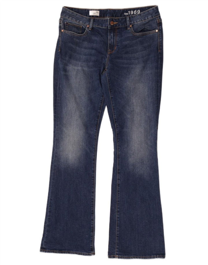 Gap Damen Curvy Bootcut Jeans US 10 Large W30 L33 Blaue Baumwolle