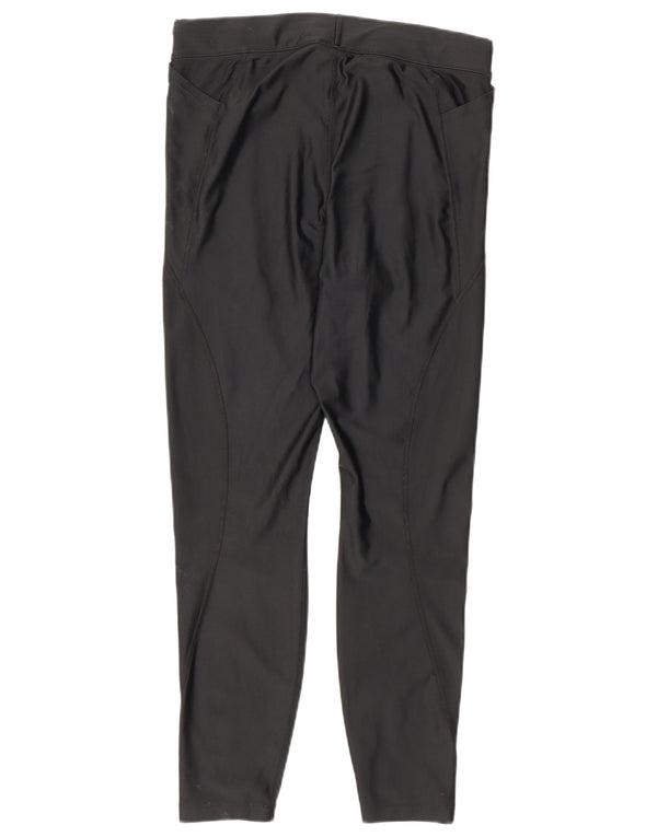 Nike Damen Dri Fit Crop Leggings UK 12 Medium Schwarz Polyester