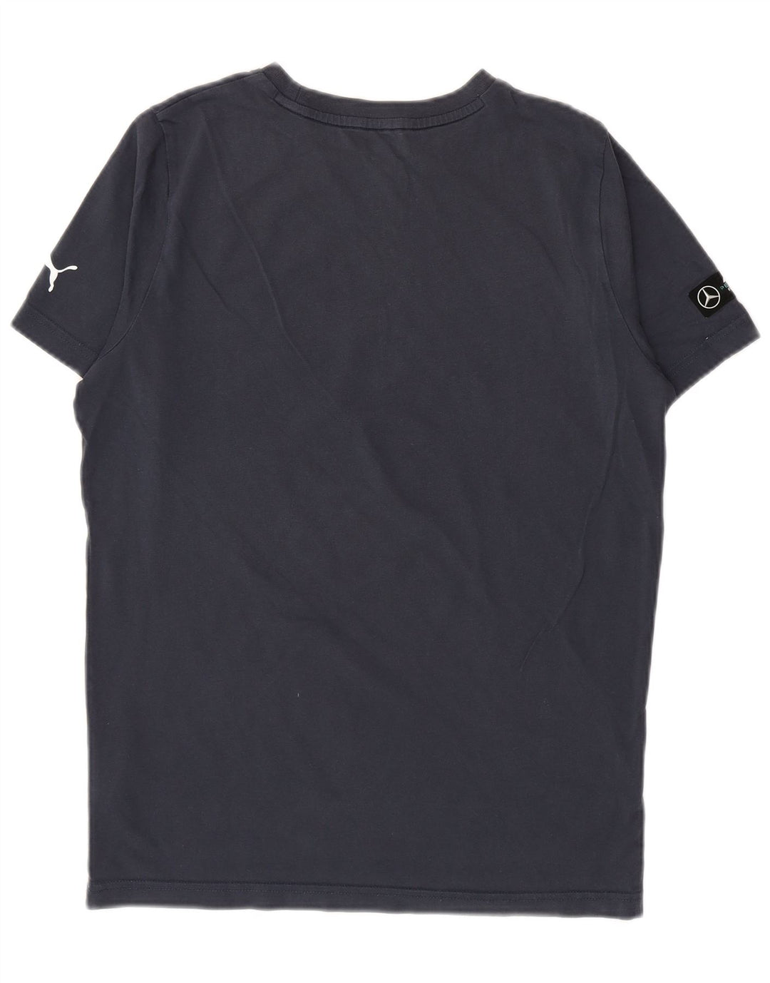 Puma Herren Grafik T-Shirt Top Small Marineblau Baumwolle