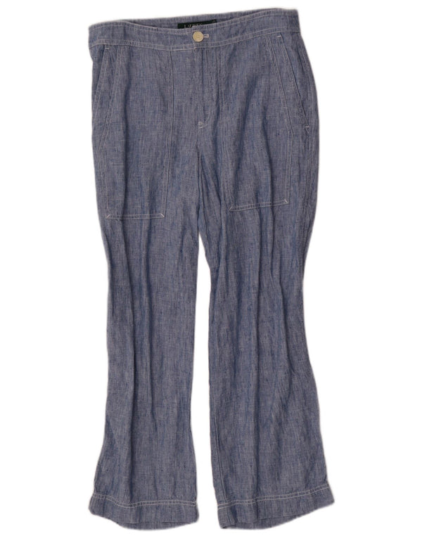 Gerade Damenhose von Ralph Lauren, US 4, Größe S, W30, L26, Blau, Leinen
