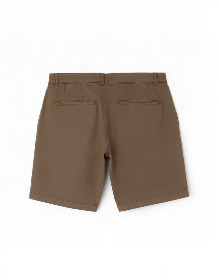 Dack's Herren-Chinoshorts mit normaler Passform, Größe 48, Größe M, W32, Khaki, Leinen