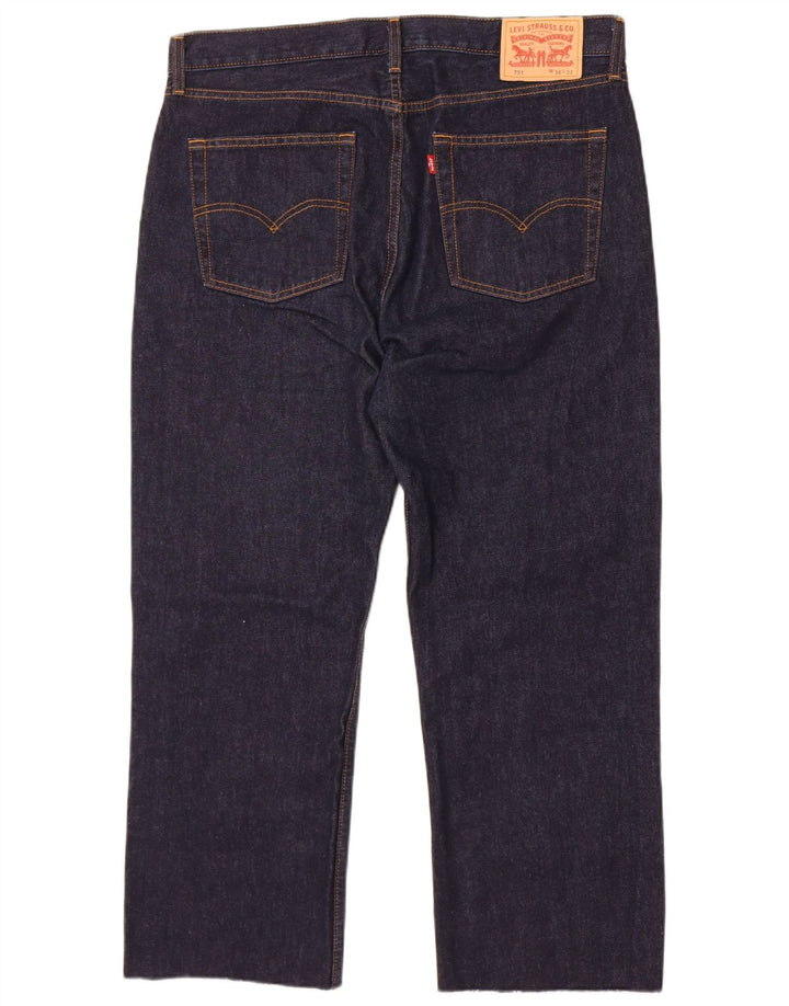 Levi's Herren 751 verkürzte Jeans W36 L26 marineblaue Baumwolle