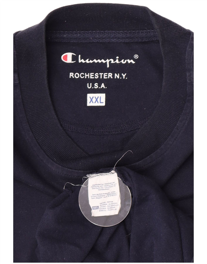 Champion Herren-Top, langärmelig, 2XL, Marineblau, Baumwolle