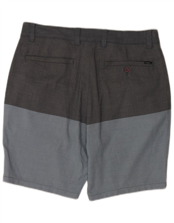 O'Neill Herren Chinoshorts W33 Mittelgraue Colourblock-Baumwolle