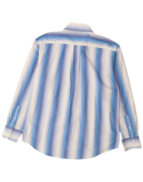 Tommy Hilfiger Herrenhemd XL blau gestreift aus Baumwolle