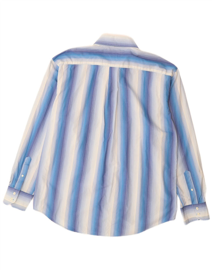 Tommy Hilfiger Herrenhemd XL blau gestreift aus Baumwolle