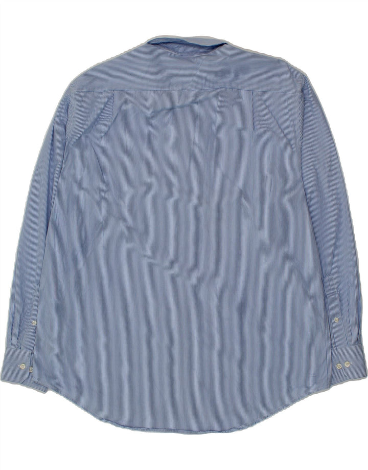 IZOD Mens Shirt Large Blue Pinstripe Cotton Vintage Izod and Second-Hand Izod from Messina Hembry 