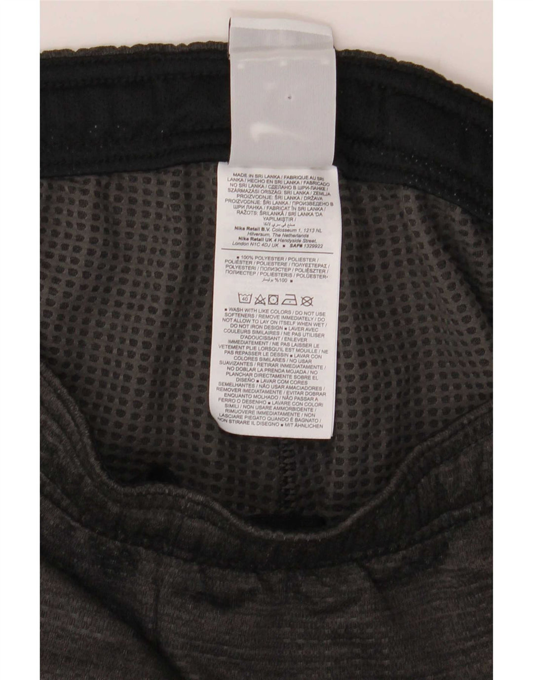 Nike Herren-Dri-Fit-Trainingshose aus mittelgrau meliertem Polyester