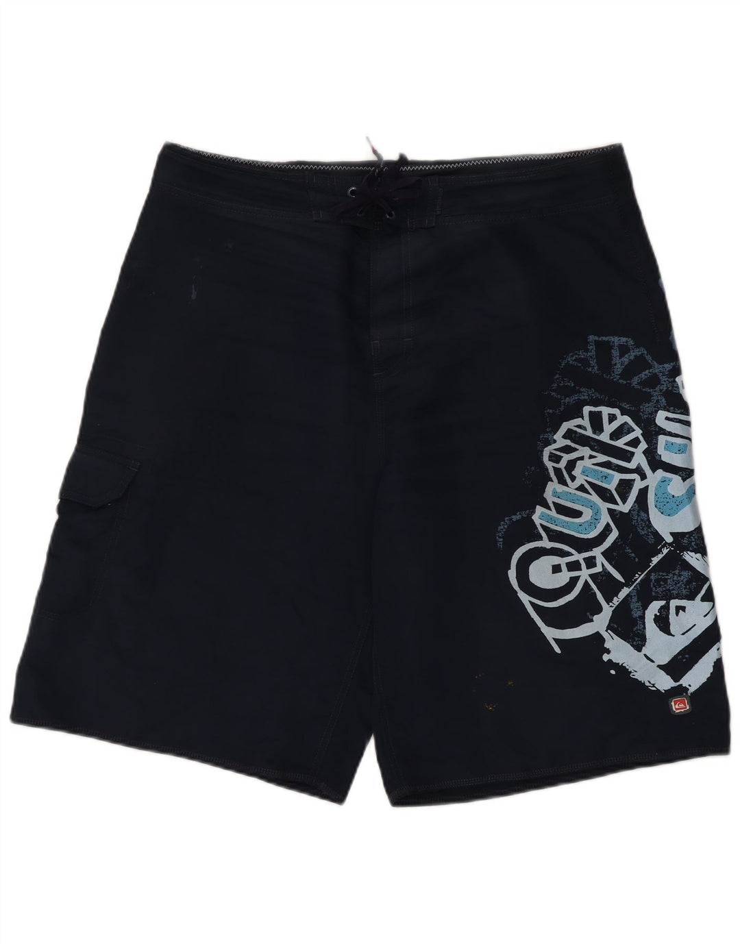 Quiksilver Herren-Badeshorts mit Grafik, groß, marineblaues Polyester