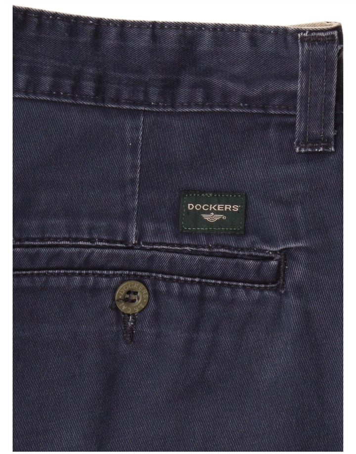 DOCKERS Gerade Chinohose für Herren, W34, L28, Marineblau