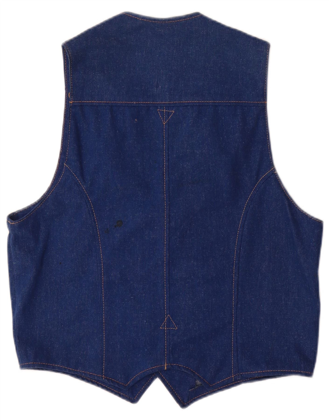 VINTAGE Damen Jeansweste UK 14 Mittelblau