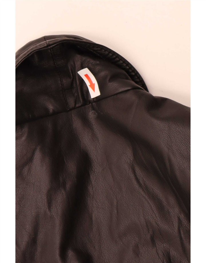 Vintage Herren Lederjacke IT 50 Large Schwarz
