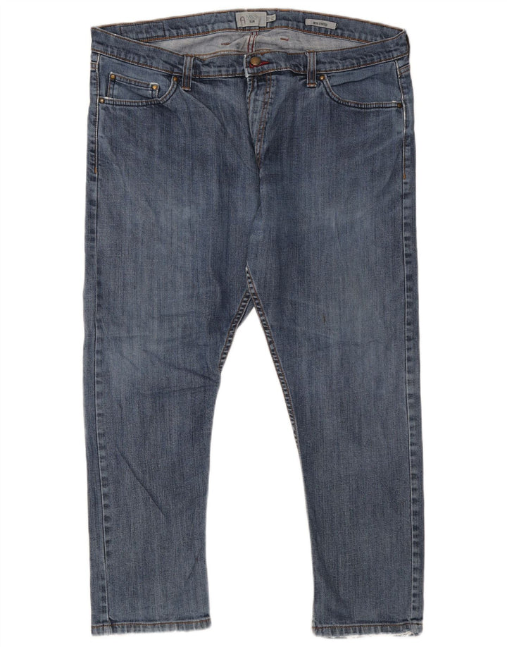 Marks & Spencer Herren Slim Jeans W40 L29 Blaue Baumwolle