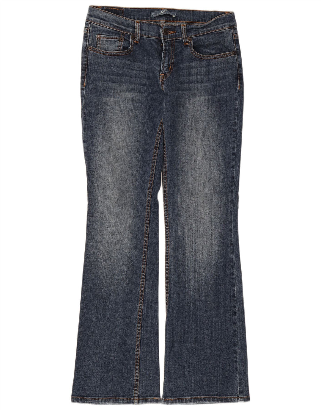 Levi's Damen Flared Jeans US 7 Medium W30 L31 Blaue Baumwolle