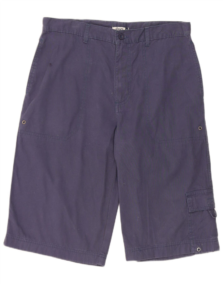 Asics Herren Cargo Bermuda Shorts Medium W32 Marineblau Baumwolle