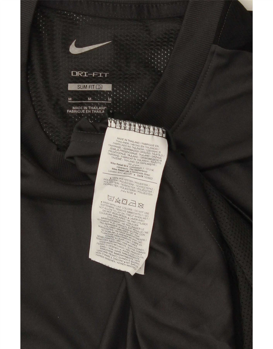 Nike Herren Dri Fit Slim T-Shirt-Oberteil Mittelgraues Colourblock-Polyester