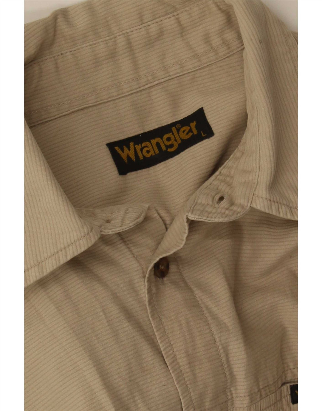 Wrangler-Hemd für Jungen, 14–15 Jahre, groß, beige, Nadelstreifen