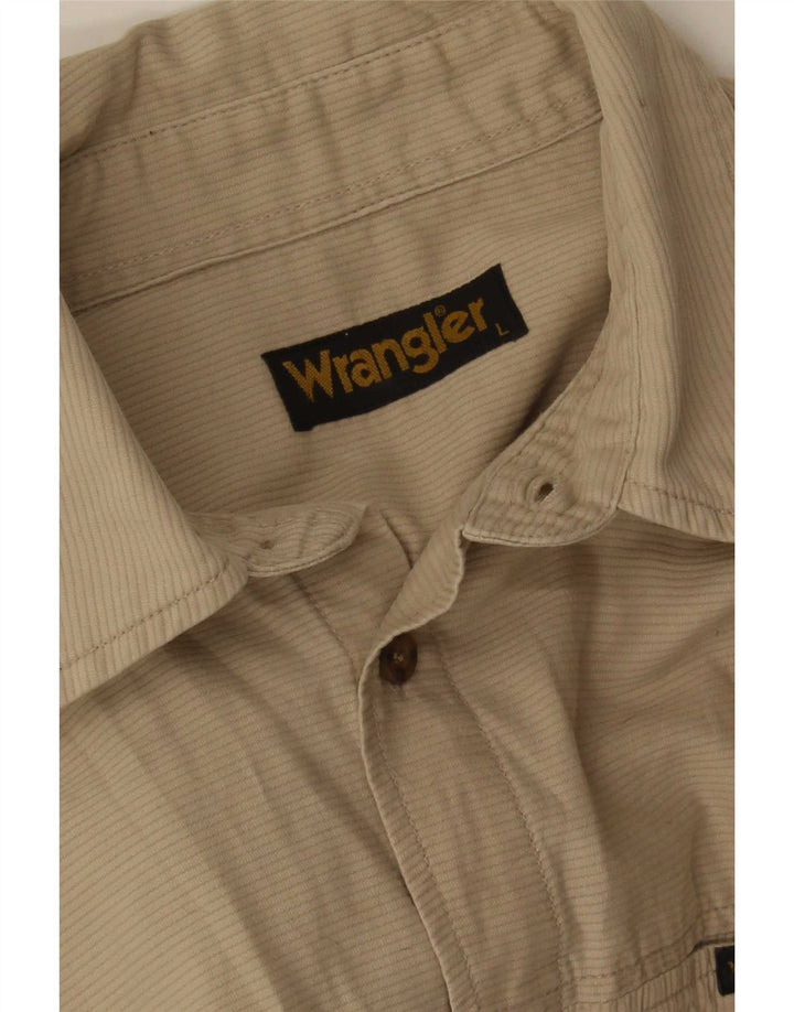Wrangler-Hemd für Jungen, 14–15 Jahre, groß, beige, Nadelstreifen