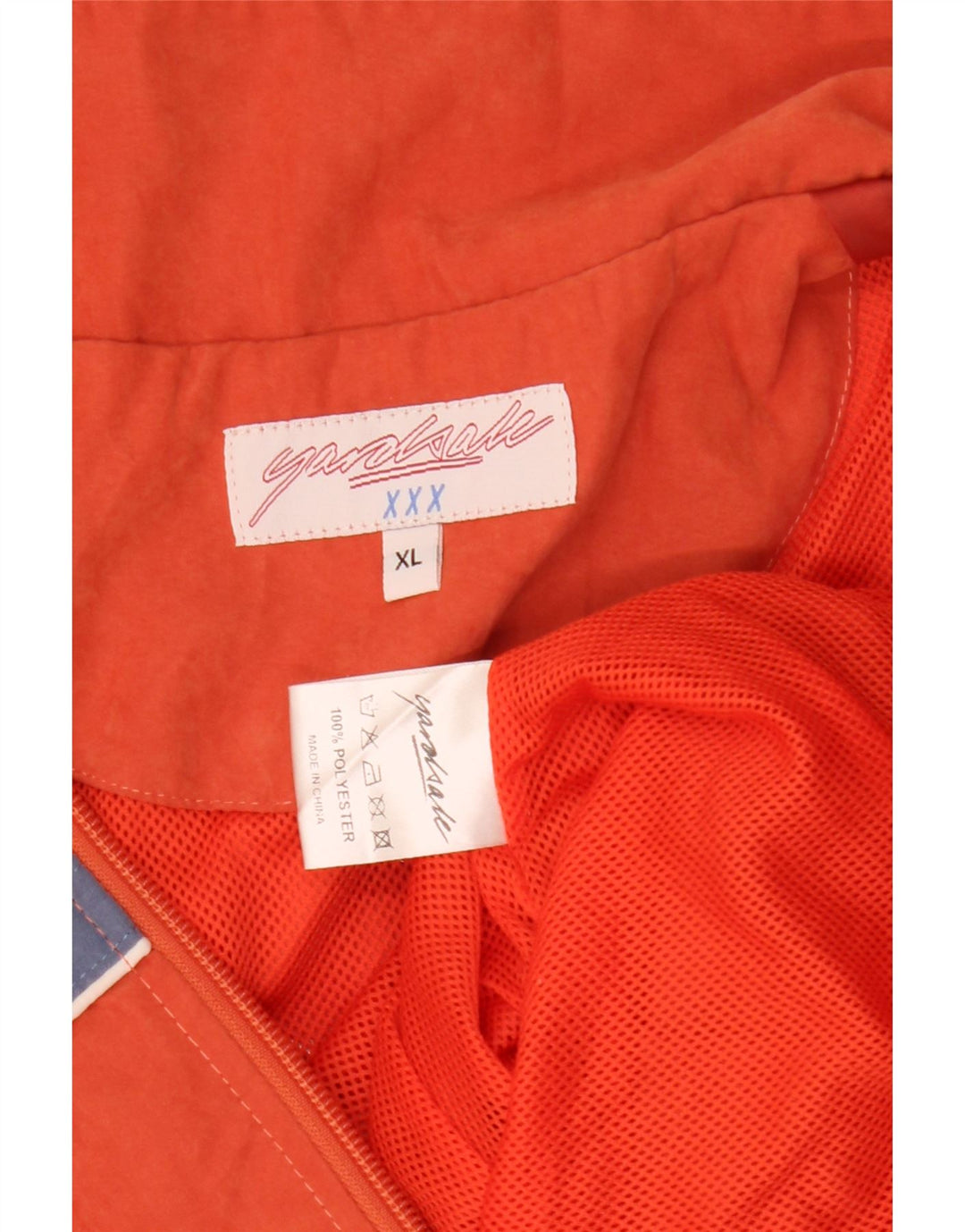 Yardsale Herren-Trainingsanzugoberteil mit Grafik, XL, orangefarbenes Farbblock-Polyester
