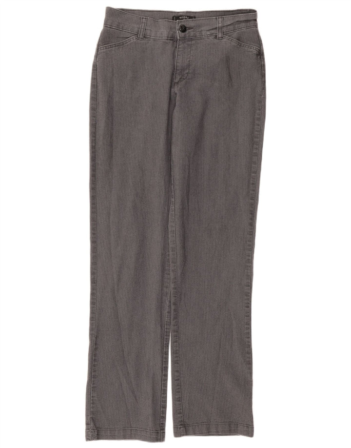 LEE Damen Riders Freizeithose US 8 Medium W30 L32 Graues Fischgrätenmuster