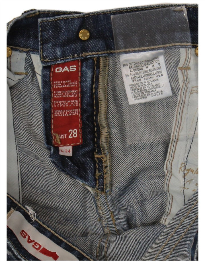 Gas Damen Bootcut Jeans W28 L29 Blaue Baumwolle