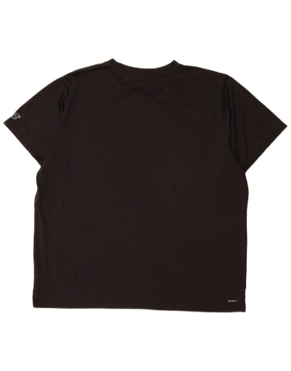 New Balance Herren Grafik T-Shirt Top 2XL Schwarz Polyester