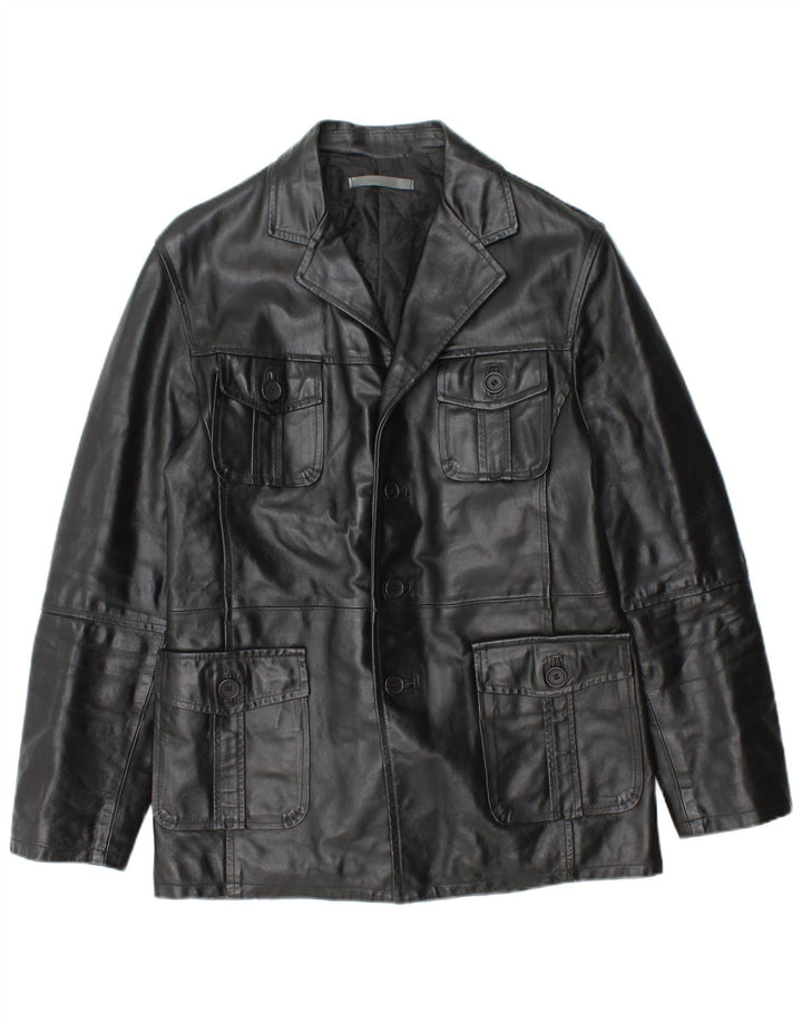 Imperial Herren Lederjacke UK 36 Small Schwarzes Leder