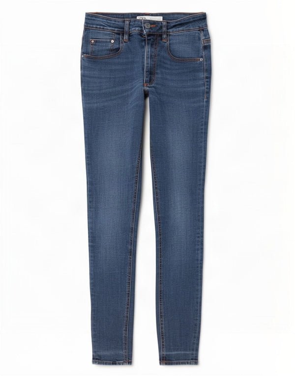 Zara Womens High Rise Skinny Jeans EU 36 XS W26 L2 Blue