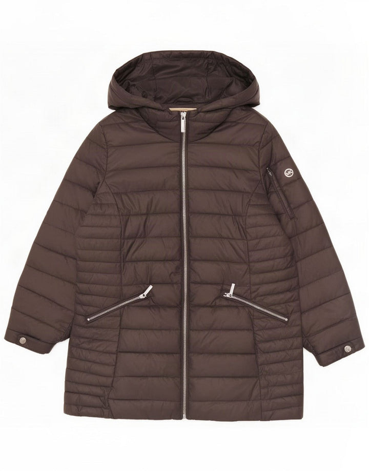 Michael Kors Damen Übergroßer gepolsterter Mantel UK 18 XL Schwarz