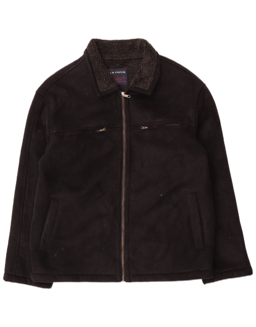 Le Frog Herren-Utility-Jacke UK 38 Mittelschwarzes Polyester