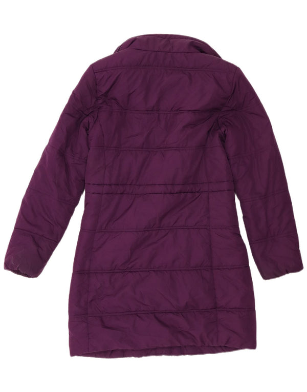 Marks & Spencer Damen Wattierter Mantel UK 10 Small Lila Polyester