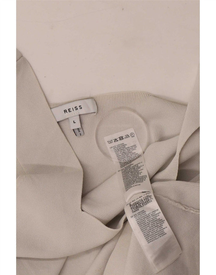 Reiss Damen Crop Cami Top UK 14 Large Off White Viscose