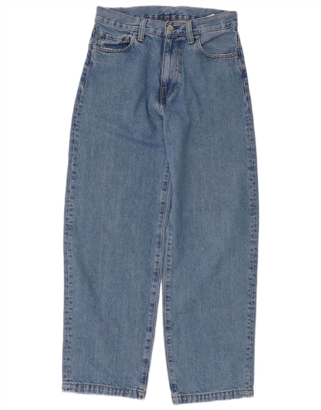 CARHARTT Damen High Waist Tapered Jeans W27 L28 Blaue Baumwolle