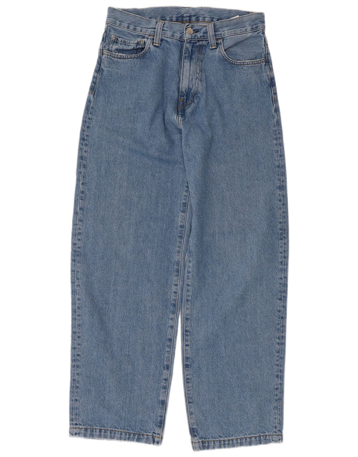 CARHARTT Damen High Waist Tapered Jeans W27 L28 Blaue Baumwolle