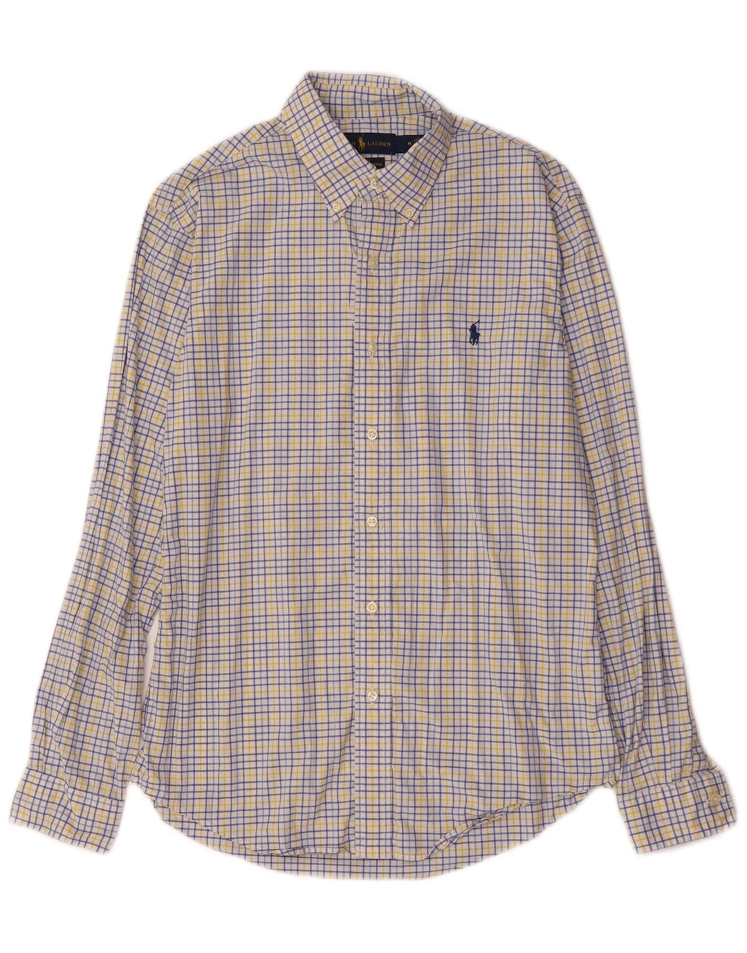 Ralph Lauren Slim-Fit-Hemd für Herren, mittelweiß, kariert, Baumwolle