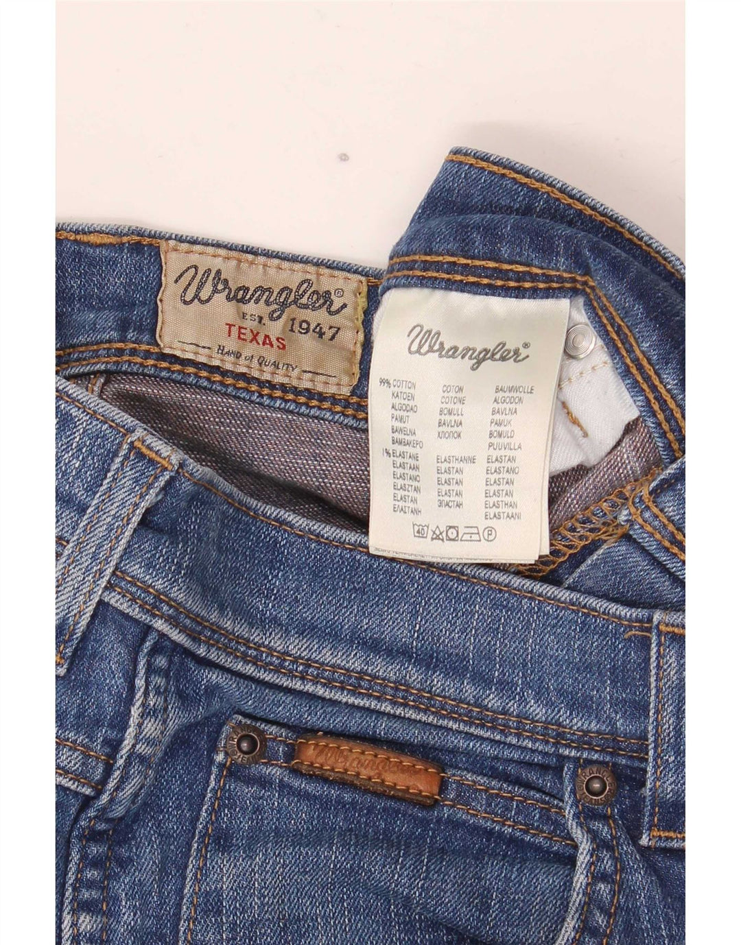 Wrangler Herren Texas Stretch Straight Jeans W30 L32 Blaue Baumwolle