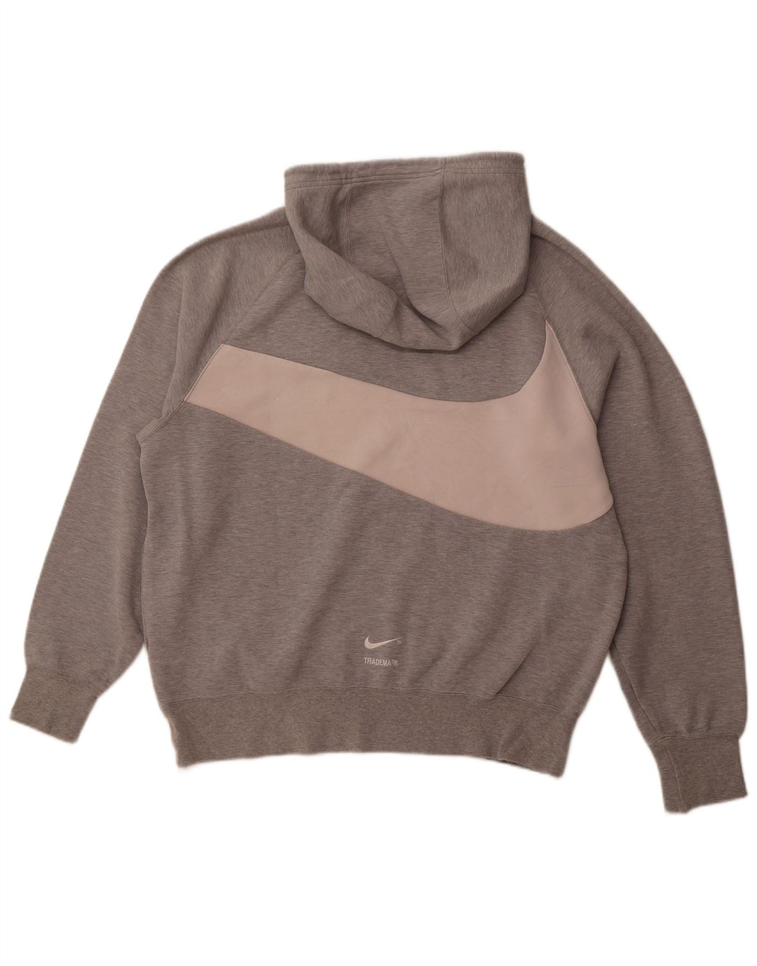 NIKE Herren-Kapuzenpullover mit Grafik, groß, graue Baumwolle