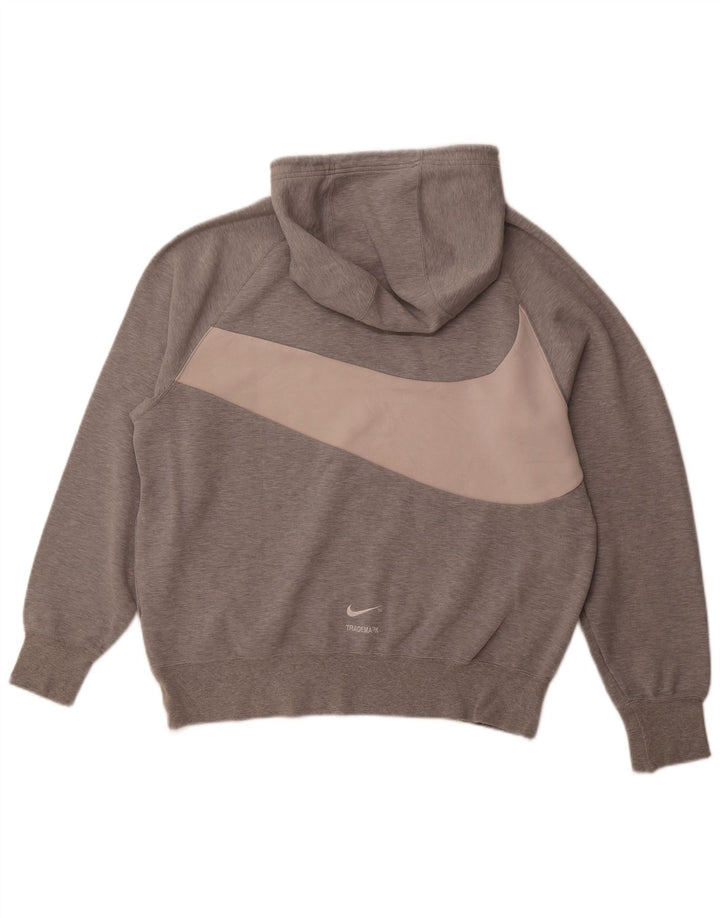 NIKE Herren-Kapuzenpullover mit Grafik, groß, graue Baumwolle