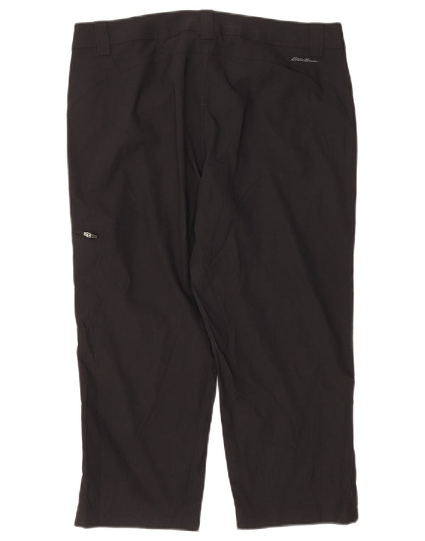 Eddie Bauer Damen Cargo-Caprihose US 10 Large W34 L21 Marineblaues Nylon