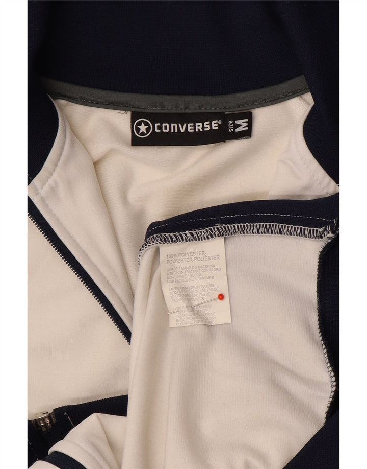 Converse Herren-Trainingsanzugoberteil mit Grafik, Mittelweiß, Farbblock