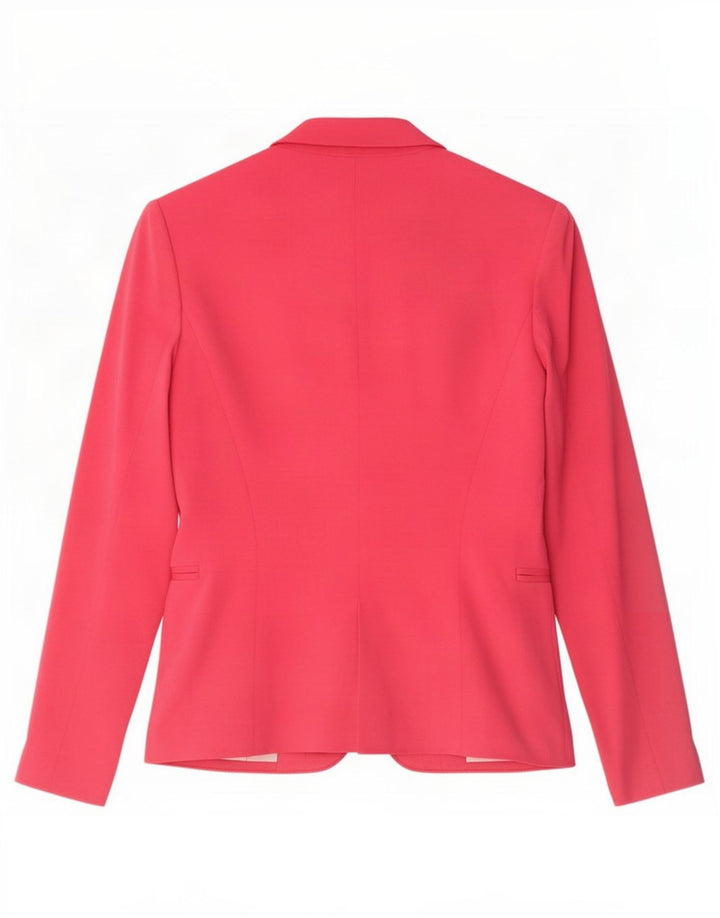 Zara Damen 1-Knopf-Blazerjacke UK 10 Kleine rosa Viskose