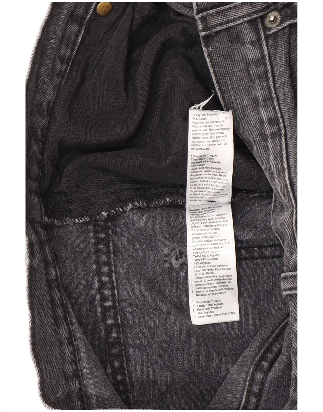 Topshop Damen Baggy Loose Jeans W30 L32 Schwarz Polyester