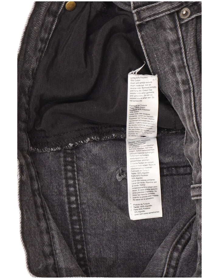 Topshop Damen Baggy Loose Jeans W30 L32 Schwarz Polyester