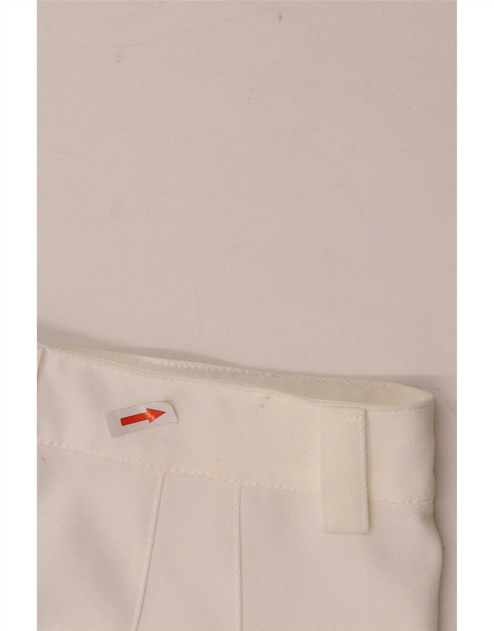 Gerade Freizeithose für Damen von Zara, Größe S, W26, L32, Weiß, Polyester