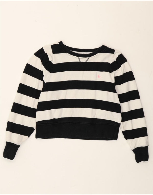 Jack Wills Crop-Sweatshirt für Damen, Gr. 8, klein, weiß gestreift, nautisch
