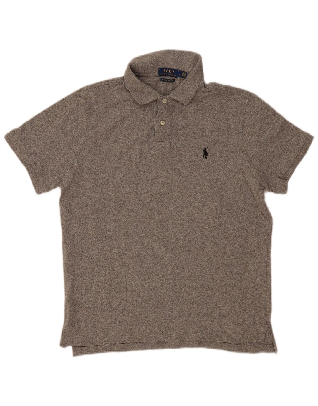 POLO RALPH LAUREN Herren-Poloshirt mit schmaler Passform, groß, graue Baumwolle