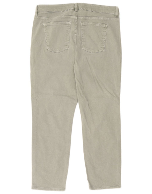 MARKS & SPENCER Damen Crop Slim Jeans UK 14 Large W34 L26 Grüne Baumwolle